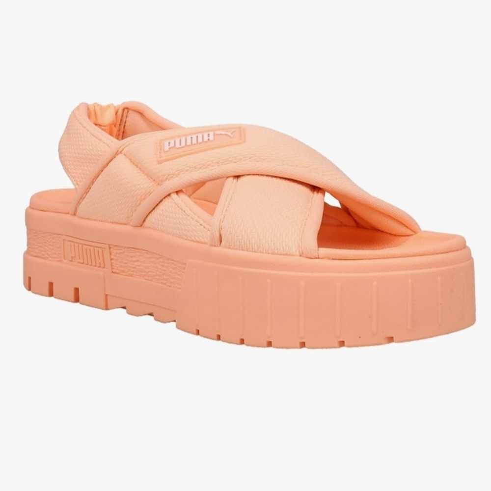 PUMA Womens Mayze Platform Slingback Casual Sandals Casual Low Heel 1-2"Orang 9